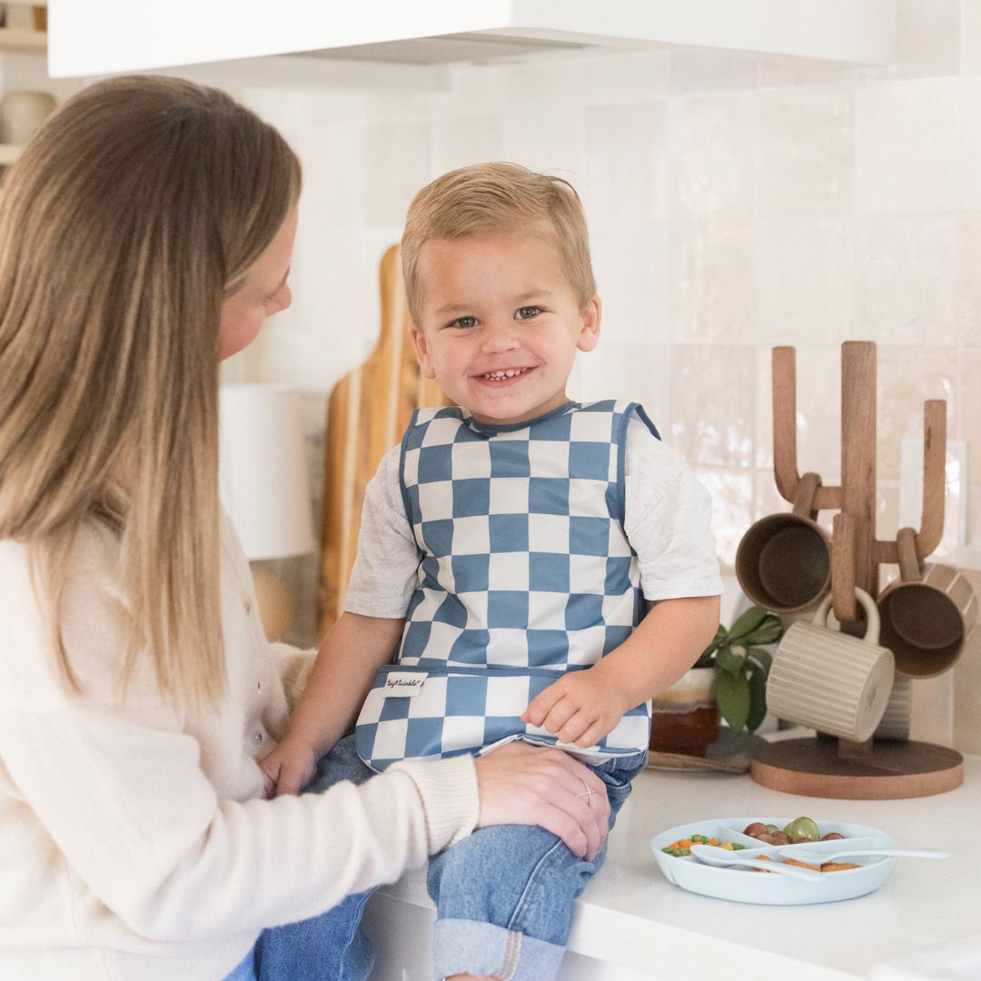 Mess-Proof Apron Waterproof Baby & Toddler Food Bib - PFAS, PVC, BPA, Phthalate Free