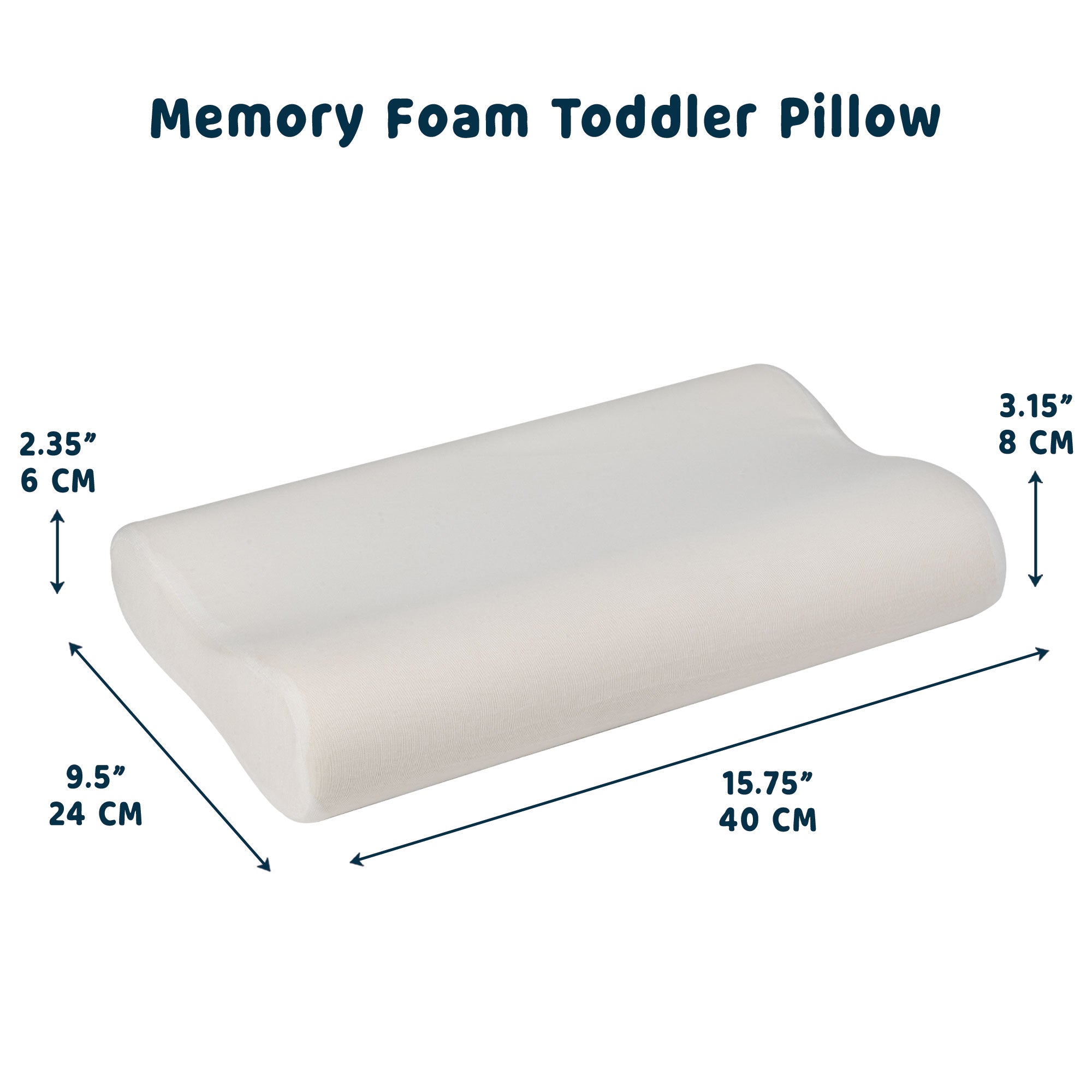 Toddler Memory Foam Pillow with Removable Cover