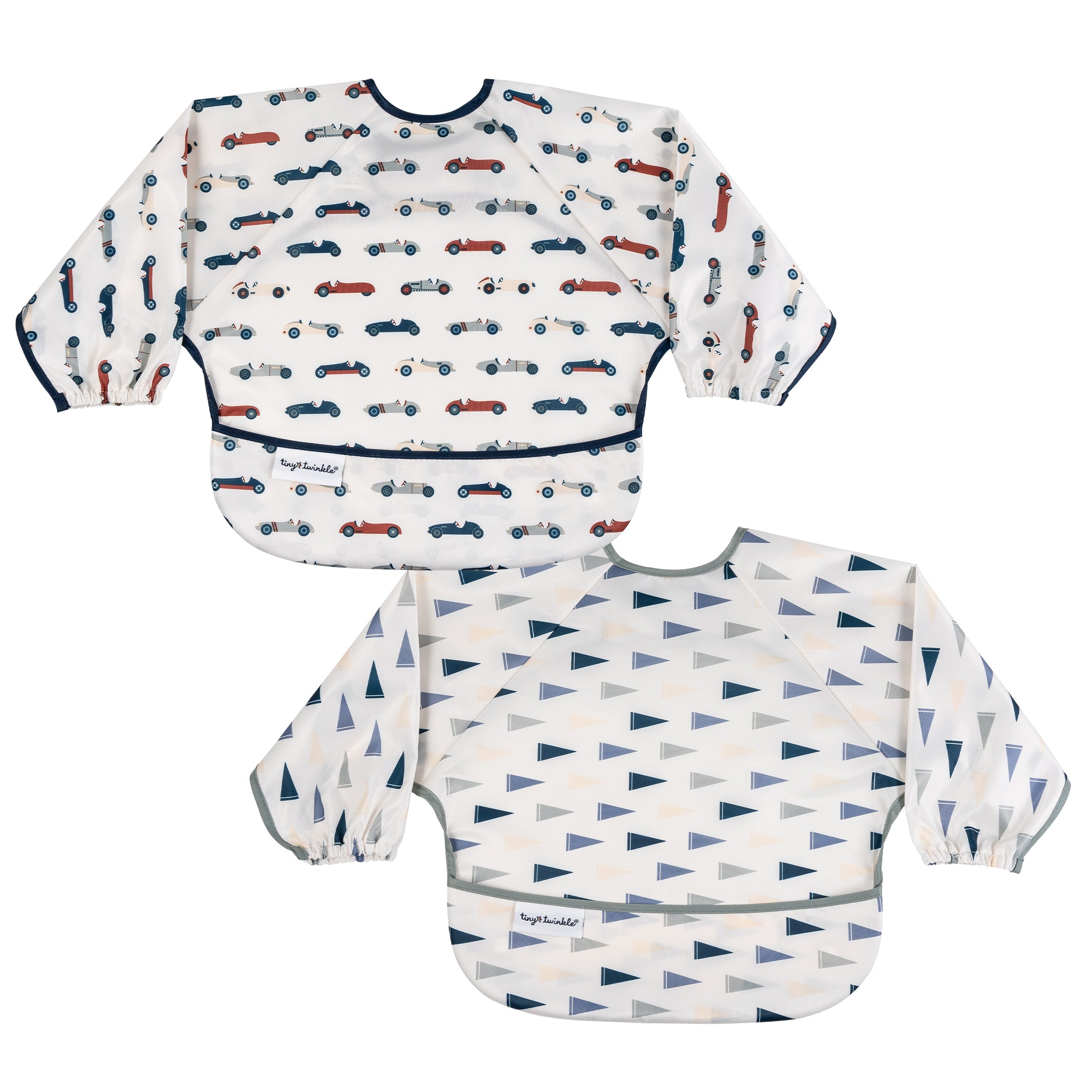 Mess-Proof Full Sleeve Bibs - 2 Pack Sets for Babies and Toddlers