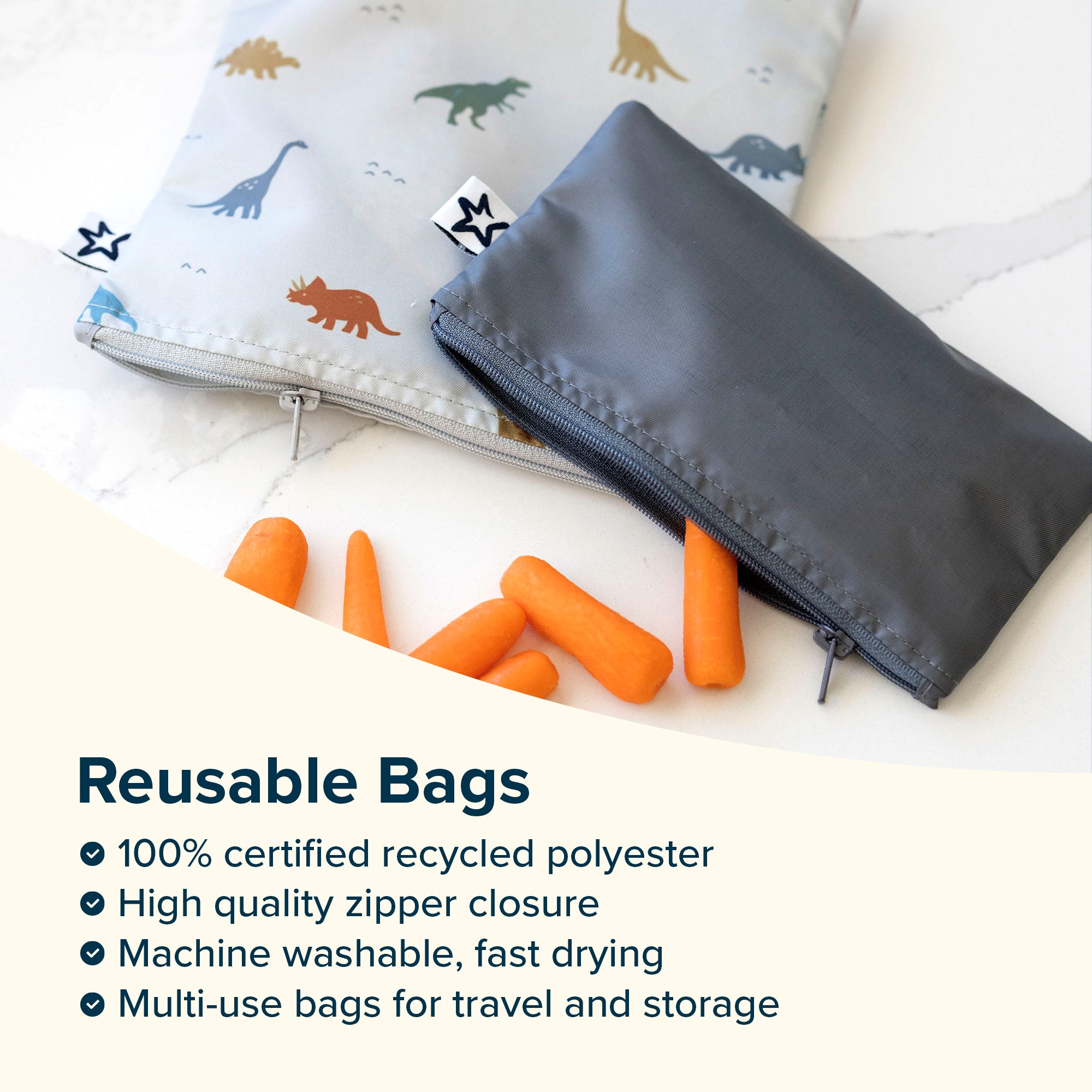 Reusable Snack Bags Multi-Pack Sets