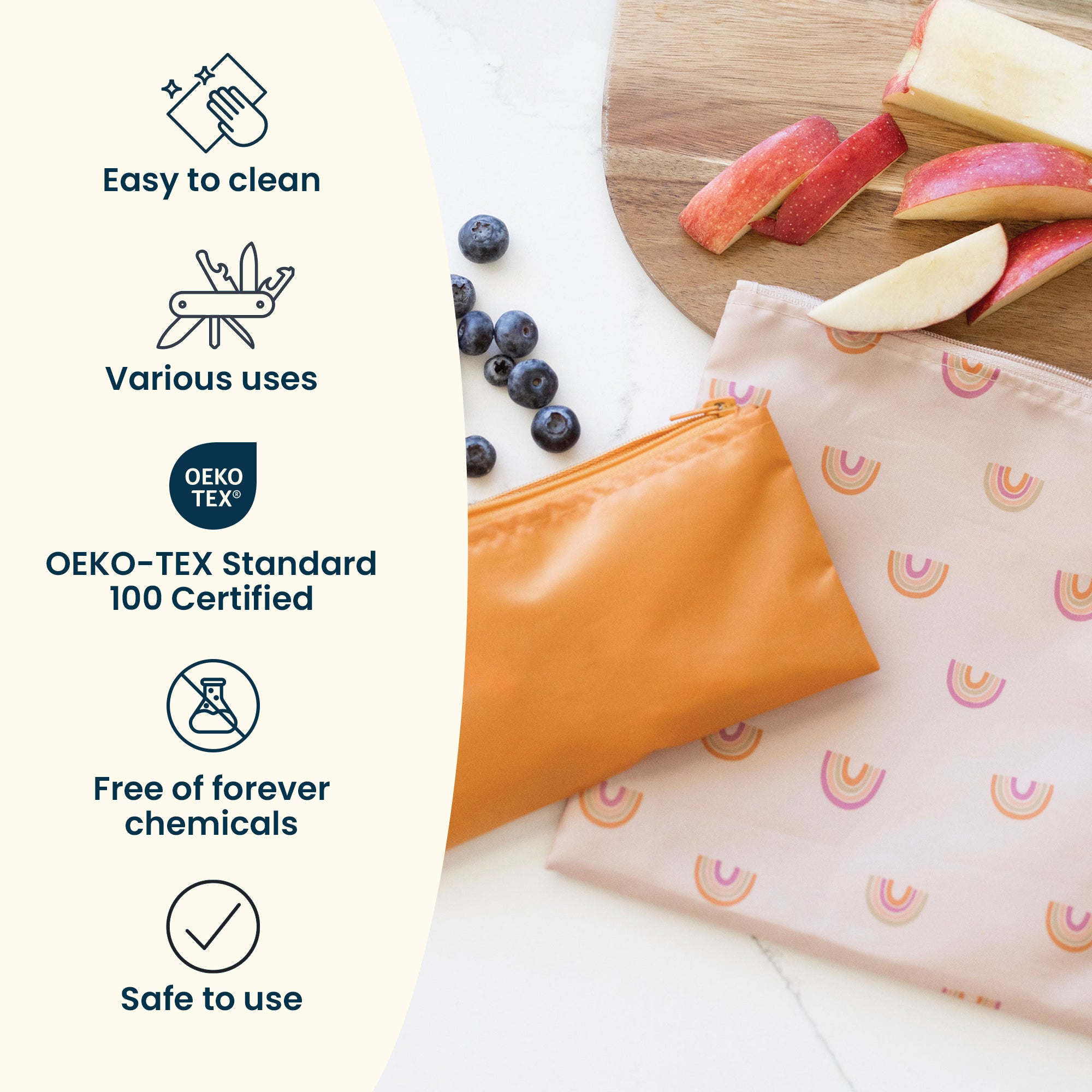 Reusable Snack Bags Multi-Pack Sets