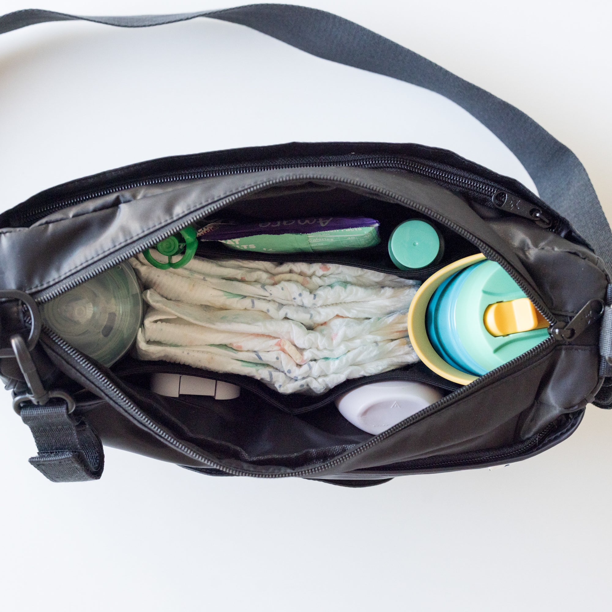 Crossbody Diaper Bag with Portable Changing Pad