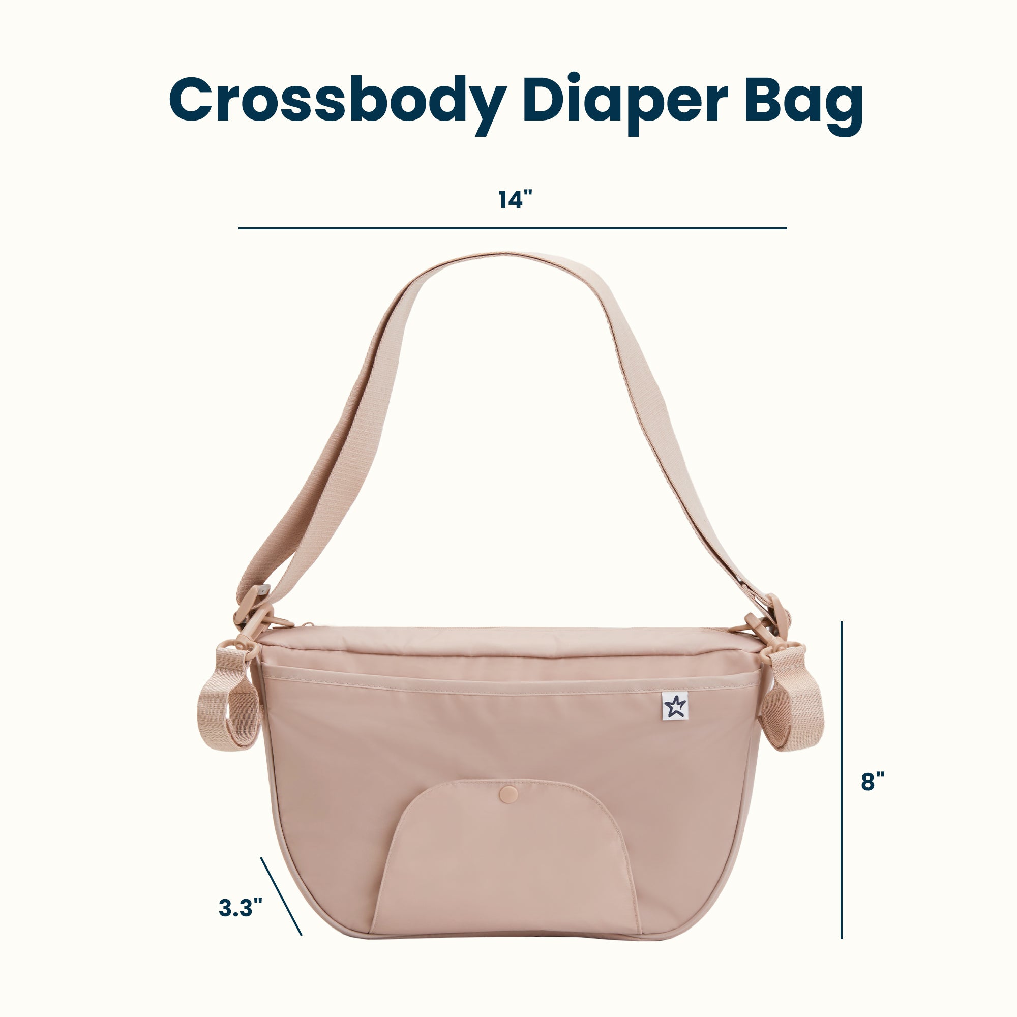 Crossbody Diaper Bag with Portable Changing Pad