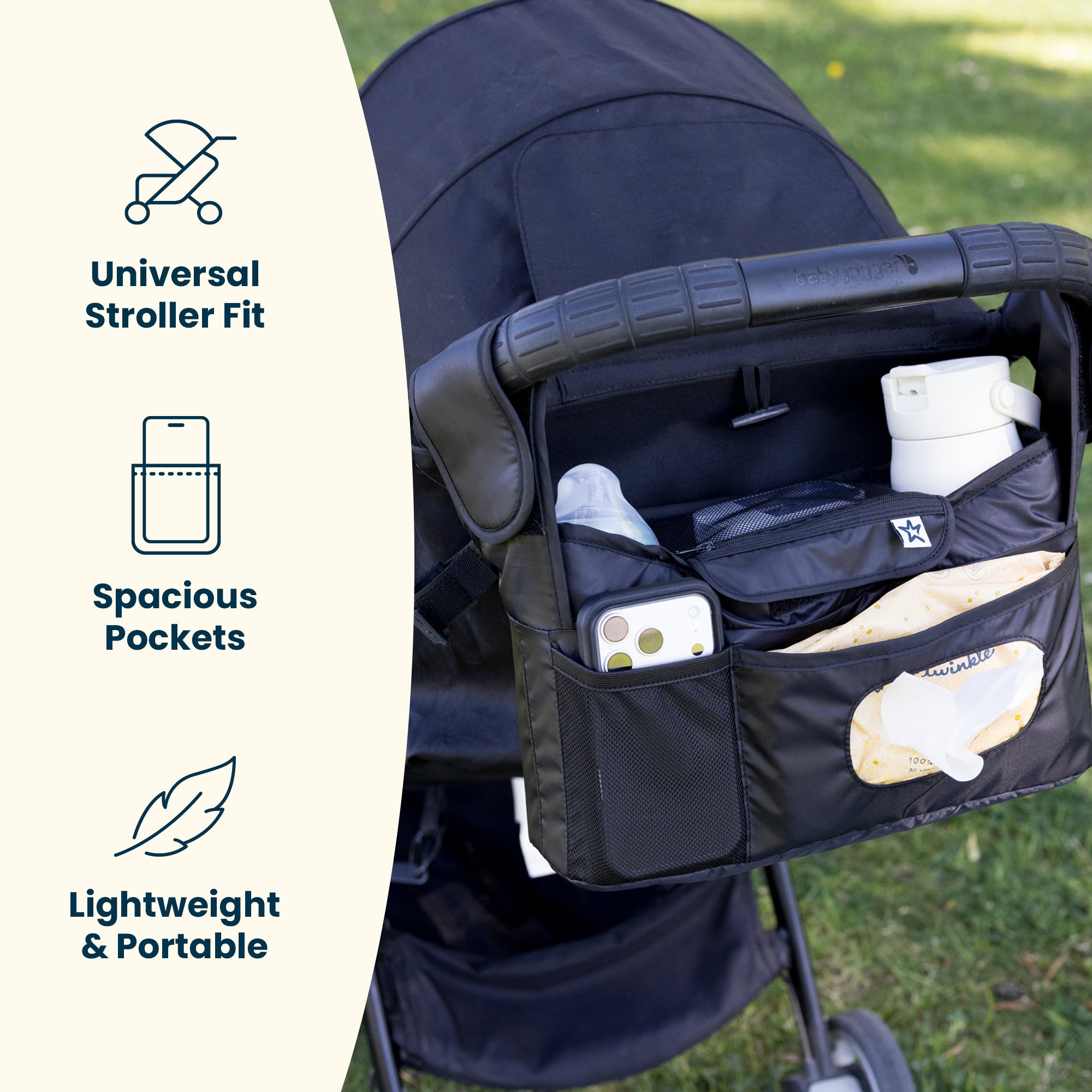New Universal Stroller Organizer - Black