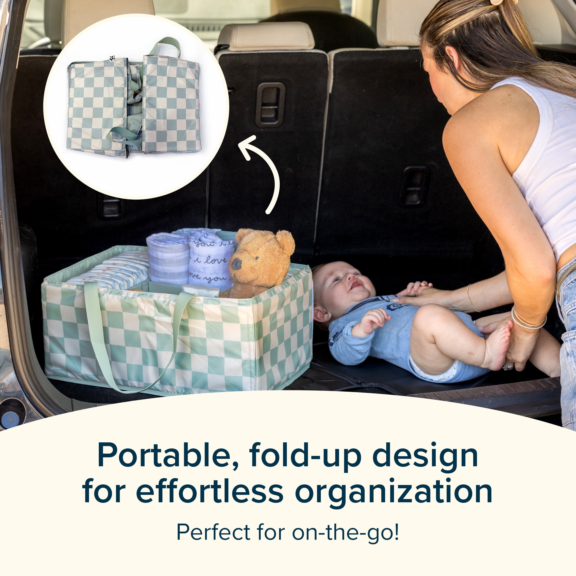 Diaper Caddy Organizer | Foldable, Portable & Waterproof