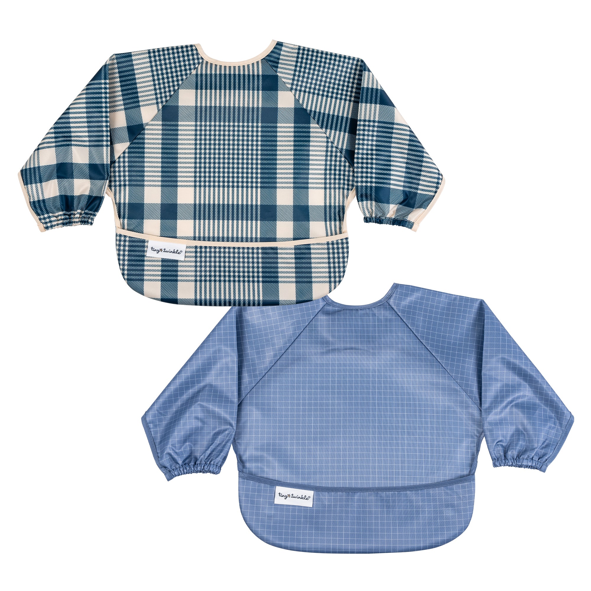 Mess-Proof Full Sleeve Bibs - 2 Pack Sets for Babies and Toddlers