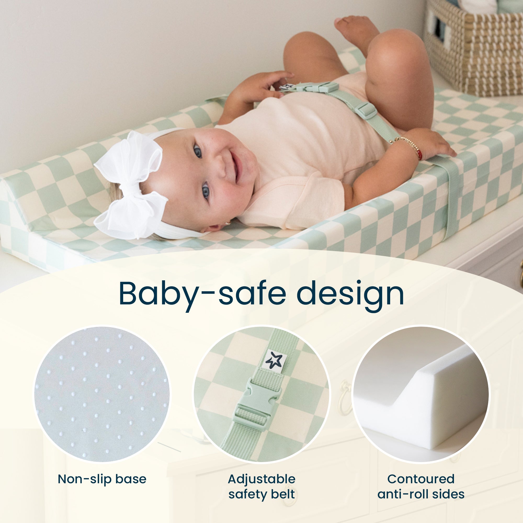 Newborn Baby Diaper Changing Pad with Waterproof Cover