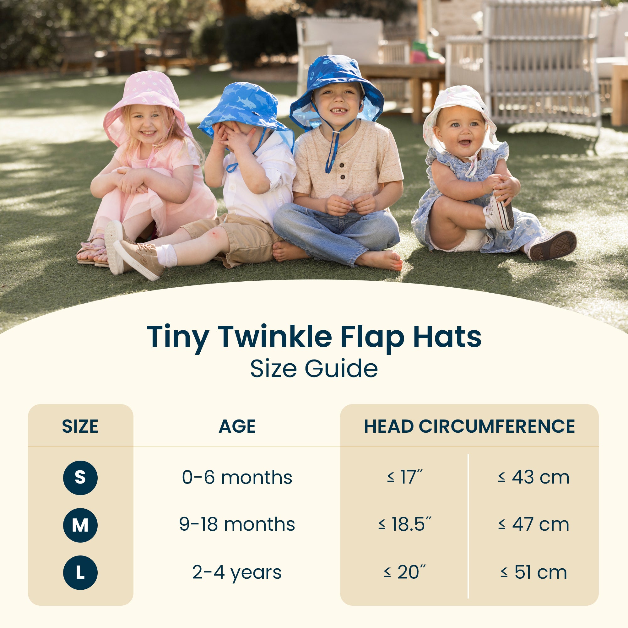 Sun Protective Flap Hats for Babies and Toddlers